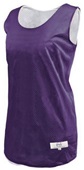 Womens Eyelet Mesh Polyester Reversible Basketball Jersey Tank Outside: PURPLE, Inside: WHITE Primary