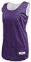 Womens Eyelet Mesh Polyester Reversible Basketball Jersey Tank Outside: PURPLE, Inside: WHITE Primary