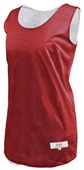 Womens Eyelet Mesh Polyester Reversible Basketball Jersey Tank Outside: CARDINAL, Inside: WHITE Primary