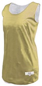 Womens Eyelet Mesh Polyester Reversible Basketball Jersey Tank Outside: VEGAS GOLD, Inside: WHITE Primary
