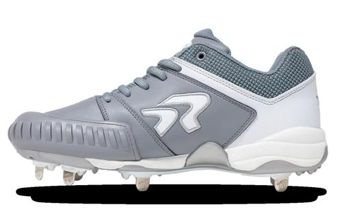 Ringor Flite Crampons de softball en métal pour femme Blanc