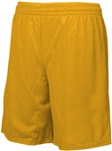 Mens 9" Youth 8" Eyelet Mesh Polyester Shorts With Liner No Pockets