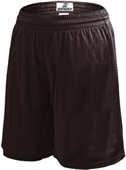 Womens 8" Polyester Eyelet Mesh Shorts With Liner
