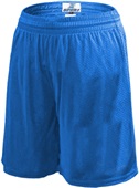 Womens 8" Polyester Eyelet Mesh Shorts With Liner