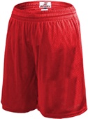 Womens 8" Polyester Eyelet Mesh Shorts With Liner