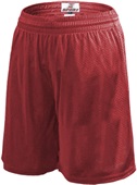 Womens 8" Polyester Eyelet Mesh Shorts With Liner