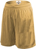 Womens 8" Polyester Eyelet Mesh Shorts With Liner