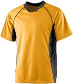 Augusta Sportswear Adult Youth Wicking Soccer Shirt GOLD/ BLACK Primary