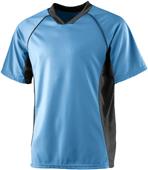 Augusta Sportswear Adult Youth Wicking Soccer Shirt COLUMBIA BLUE/ BLACK Primary