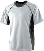 Augusta Sportswear Adult Youth Wicking Soccer Shirt SILVER/ BLACK Primary