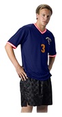 Alleson 500MLJ Adult Soccer Jerseys NA/SC/WH - NAVY/SCARLET/WHITE Primary