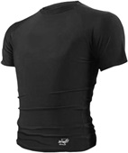 Mens Compression Short Sleeve Tight Fit Training Shirt BLACK Primary