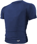 Mens Compression Short Sleeve Tight Fit Training Shirt NAVY Primary