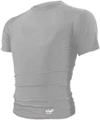Mens Compression Short Sleeve Tight Fit Training Shirt SILVER Primary