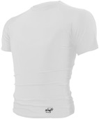 Mens Compression Short Sleeve Tight Fit Training Shirt WHITE Primary