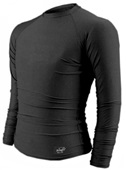 Mens Long Sleeve Compression Poly Spandex Tight Fit Training Shirt