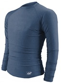Mens Long Sleeve Compression Poly Spandex Tight Fit Training Shirt