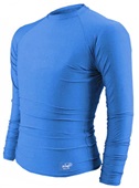 Mens Long Sleeve Compression Poly Spandex Tight Fit Training Shirt