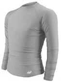 Mens Long Sleeve Compression Poly Spandex Tight Fit Training Shirt