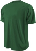 Mens Short Sleeve Loose Fit Performance Shirts DARK GREEN Primary