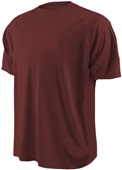 Mens Short Sleeve Loose Fit Performance Shirts MAROON Primary