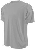 Mens Short Sleeve Loose Fit Performance Shirts SILVER Primary