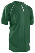 Mens Short Sleeve 1/4 Zip Basketball Shooter Shirt DARK GREEN/WHITE Primary