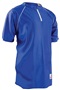 Mens Short Sleeve 1/4 Zip Basketball Shooter Shirt ROYAL/WHITE Primary