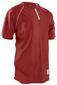 Mens Short Sleeve 1/4 Zip Basketball Shooter Shirt CARDINAL/WHITE Primary
