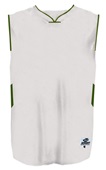 Womens Chevron Dazzle Drop Tail Basketball Jersey WHITE/DK GREEN Primary