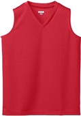 Ladies Wicking Mesh Sleeveless Athletic Jersey 525 RED Primary
