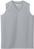 Ladies Wicking Mesh Sleeveless Athletic Jersey 525 SILVER GREY Primary