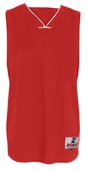 Men's Stretch Pebble Mesh Long Scoop Tail Basketball Jerseys SCARLET Primary