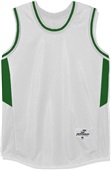 Women's Accented Side Panels Sleeveless Basketball Jersey WHITE/DK GREEN Primary