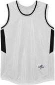 Women's Accented Side Panels Sleeveless Basketball Jersey WHITE/BLACK Primary