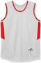 Women's Accented Side Panels Sleeveless Basketball Jersey WHITE/SCARLET Primary