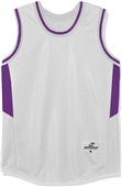 Women's Accented Side Panels Sleeveless Basketball Jersey WHITE/PURPLE Primary