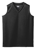 Girls Wicking Mesh Sleeveless Basketball Jersey  BLACK Primary