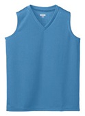 Girls Wicking Mesh Sleeveless Basketball Jersey  COLUMBIA BLUE Primary
