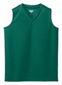 Girls Wicking Mesh Sleeveless Basketball Jersey  DARK GREEN Primary