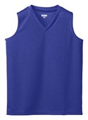 Girls Wicking Mesh Sleeveless Basketball Jersey  PURPLE Primary