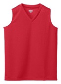Augusta Girls Wicking Mesh Sleeveless Athletic Jersey 526 RED Primary