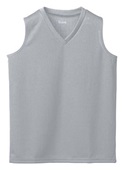 Girls Wicking Mesh Sleeveless Basketball Jersey  SILVER Primary