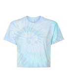 Colortone Tie-Dye Ladies' Cropped T-Shirt 1050CD LAGOON Primary