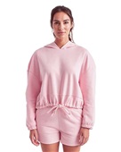 Ladies' Tridri Maria Cropped Oversized Hoodie TD085 LIGHT PINK Primary