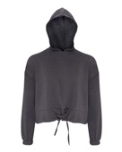 Ladies' Tridri Maria Cropped Oversized Hoodie TD085 CHARCOAL Primary