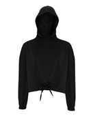 Ladies' Tridri Maria Cropped Oversized Hoodie TD085 BLACK Primary