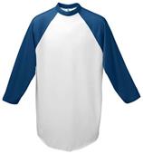 Adult 2-Color Baseball Jerseys (A3XL - Heather - Royal, Red, Black, Navy)