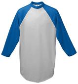  Adult 2-Color Baseball Jerseys (A3XL - Heather - Royal, Red, Black, Navy)