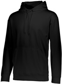 Augusta Adult Athletic Wear Wicking Fleece Hooded Sweatshirt BLACK Primary